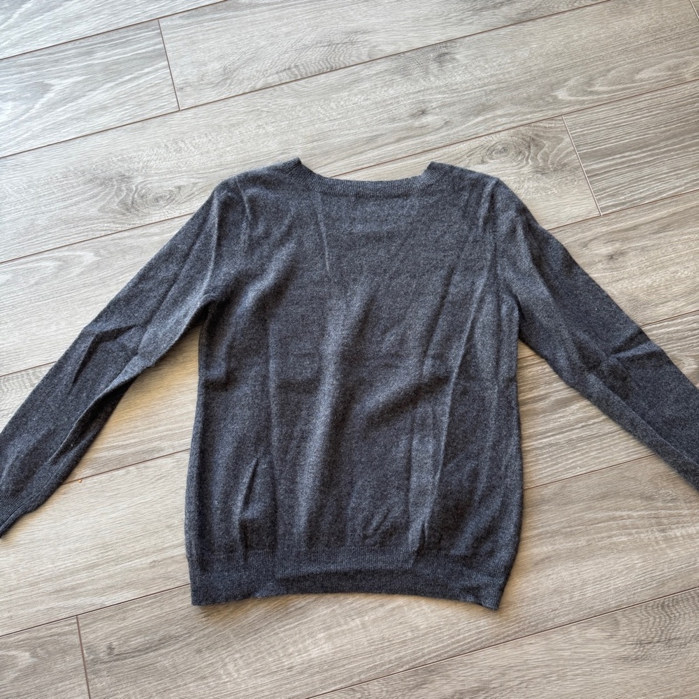 Halogen Charcoal Sweater with Lime Green and White Dots - Picture 8 of 10